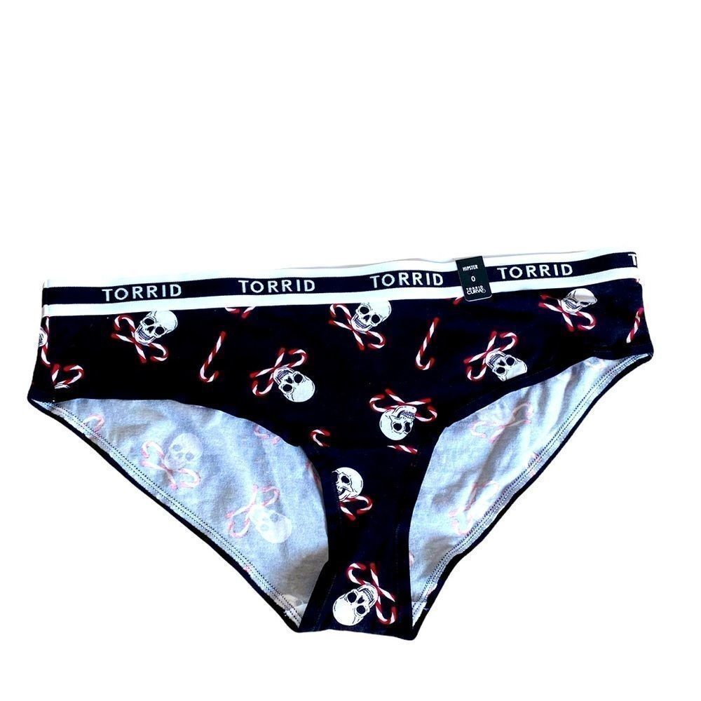 NWT Torrid Skull CANDY CANE Panties Hipster Torrid Size 0/12